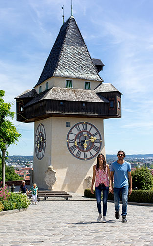 Uhrturm Sehenswürdigkeit Graz