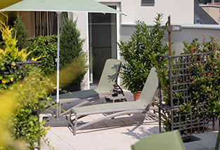 Dachtterrasse im Hotel Gollner