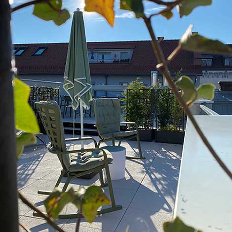 Dachterrasse im Hotel Gollner Graz